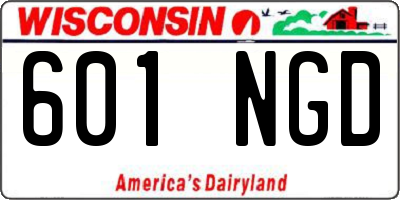 WI license plate 601NGD