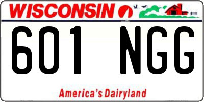 WI license plate 601NGG