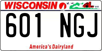 WI license plate 601NGJ