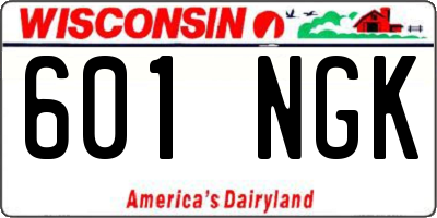 WI license plate 601NGK