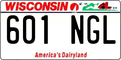 WI license plate 601NGL