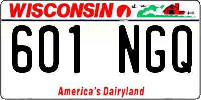 WI license plate 601NGQ
