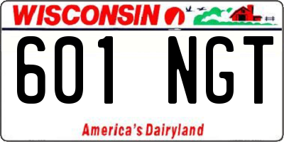 WI license plate 601NGT
