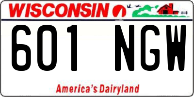 WI license plate 601NGW