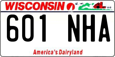 WI license plate 601NHA