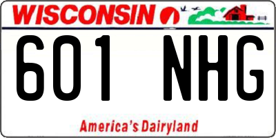 WI license plate 601NHG