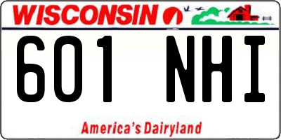 WI license plate 601NHI
