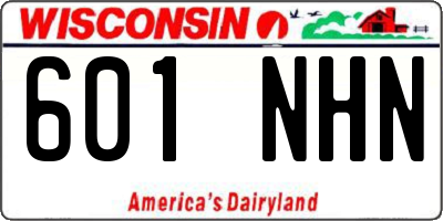 WI license plate 601NHN