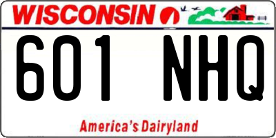 WI license plate 601NHQ