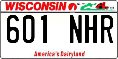 WI license plate 601NHR