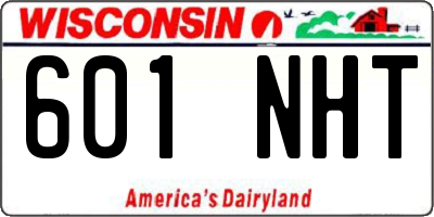 WI license plate 601NHT