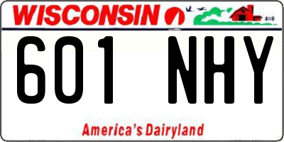 WI license plate 601NHY