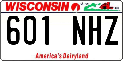 WI license plate 601NHZ
