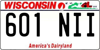WI license plate 601NII
