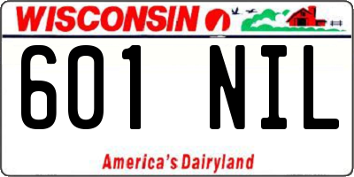 WI license plate 601NIL