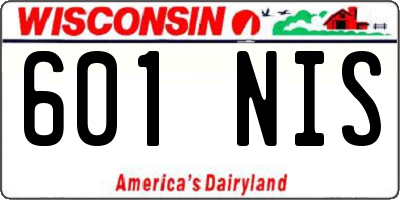 WI license plate 601NIS