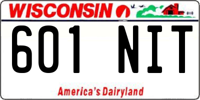 WI license plate 601NIT
