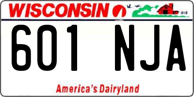 WI license plate 601NJA
