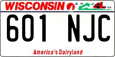 WI license plate 601NJC