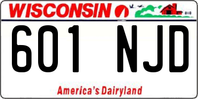 WI license plate 601NJD