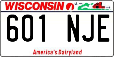 WI license plate 601NJE
