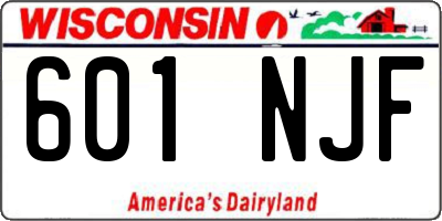 WI license plate 601NJF