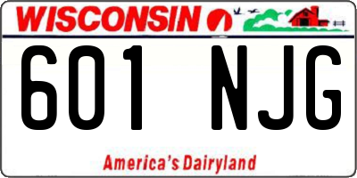 WI license plate 601NJG