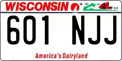 WI license plate 601NJJ