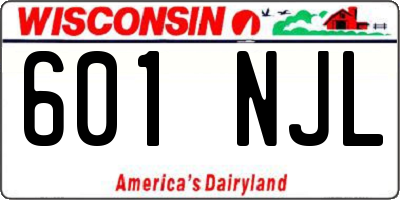 WI license plate 601NJL