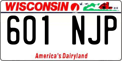 WI license plate 601NJP