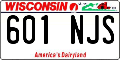 WI license plate 601NJS