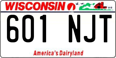 WI license plate 601NJT