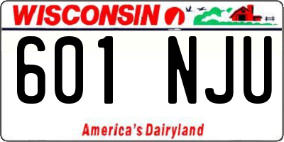 WI license plate 601NJU