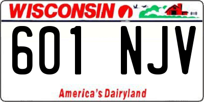 WI license plate 601NJV