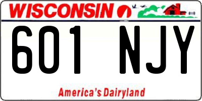 WI license plate 601NJY