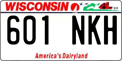 WI license plate 601NKH