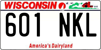 WI license plate 601NKL