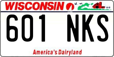 WI license plate 601NKS