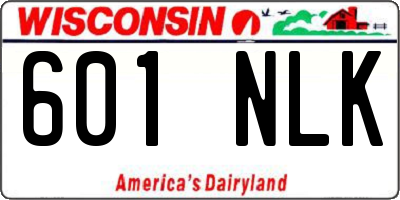 WI license plate 601NLK