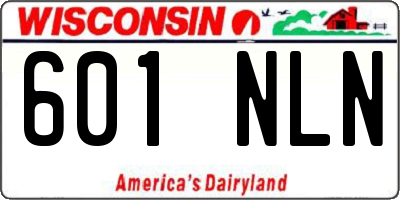 WI license plate 601NLN