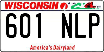 WI license plate 601NLP