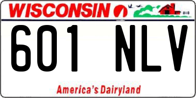 WI license plate 601NLV