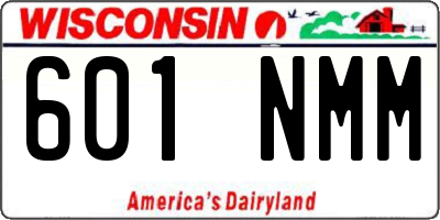 WI license plate 601NMM