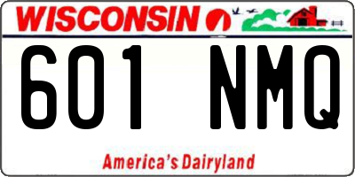 WI license plate 601NMQ