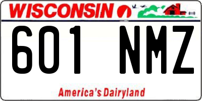 WI license plate 601NMZ