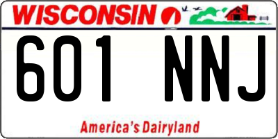 WI license plate 601NNJ