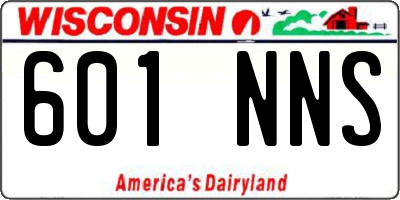 WI license plate 601NNS