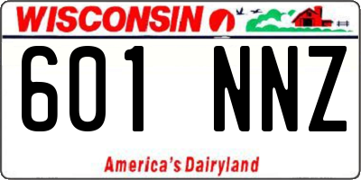 WI license plate 601NNZ