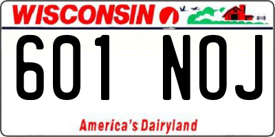 WI license plate 601NOJ