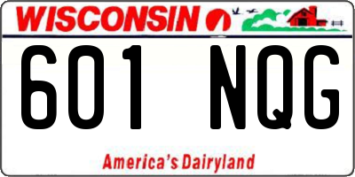 WI license plate 601NQG